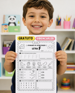 Atividades para Educação Infantil Atividade de Alfabetização Letra F