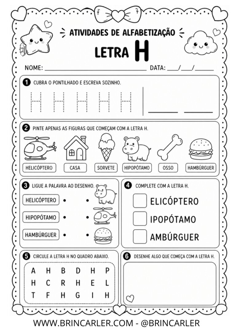 Atividades para Educação Infantil: Atividade de Alfabetização Letra M 5 12