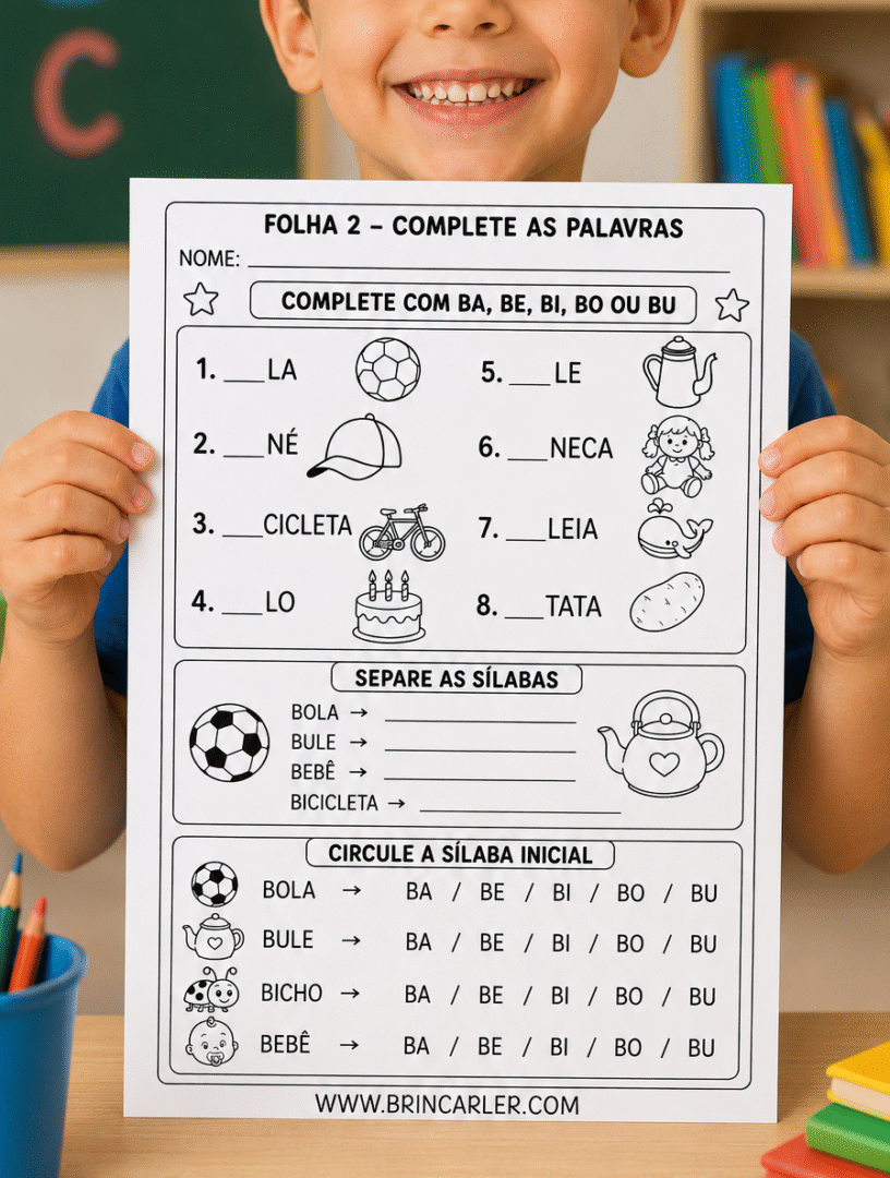 Atividades Familia Silabica do B para Alfabetizacao 2 1 1