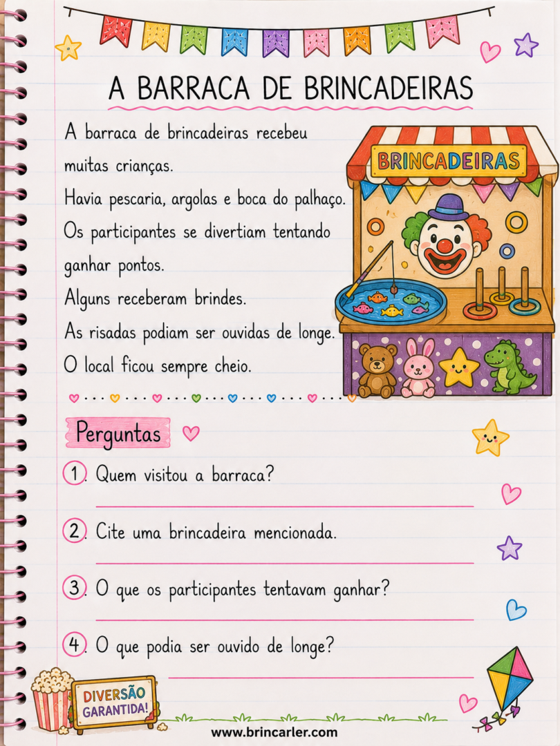 Atividades para Copiar no Caderno Textos Curtos de Festas Juninas para Imprimir 4
