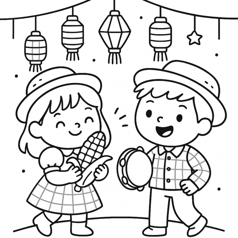 Desenhos Para Colorir Festas Juninas para Imprimir 2 1